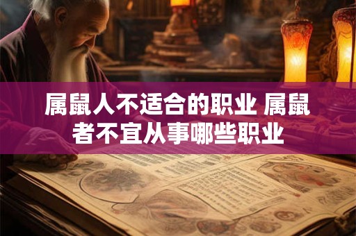属鼠人不适合的职业 属鼠者不宜从事哪些职业 属鼠人不适合的职业 属鼠者不宜从事哪些职业