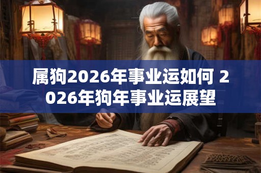 属狗2026年事业运如何 2026年狗年事业运展望