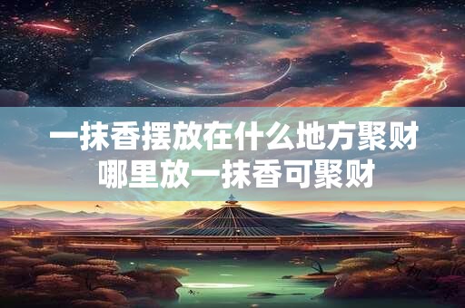 一抹香摆放在什么地方聚财 哪里放一抹香可聚财 一抹香摆放在什么地方聚财 哪里放一抹香可聚财