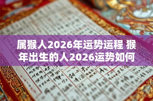 属猴人2026年运势运程 猴年出生的人2026运势如何
