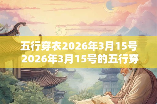 五行穿衣2026年3月15号 2026年3月15号的五行穿衣如何 五行穿衣2026年3月15号 2026年3月15号的五行穿衣如何
