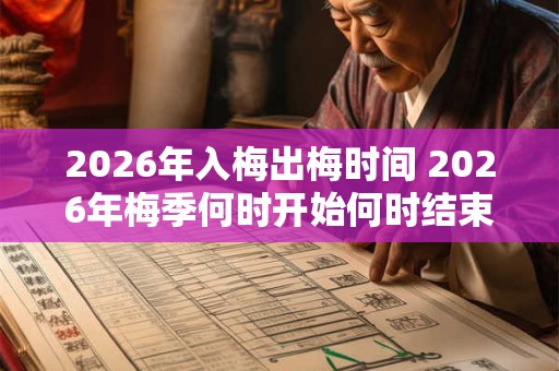 2026年入梅出梅时间 2026年梅季何时开始何时结束