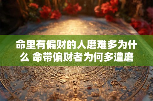 命里有偏财的人磨难多为什么 命带偏财者为何多遭磨难 命里有偏财的人磨难多为什么 命带偏财者为何多遭磨难