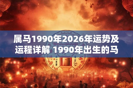 属马1990年2026年运势及运程详解 1990年出生的马2026年运势如何 属马1990年2026年运势及运程详解 1990年出生的马2026年运势如何