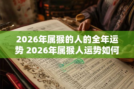 2026年属猴的人的全年运势 2026年属猴人运势如何 2026年属猴的人的全年运势 2026年属猴人运势如何