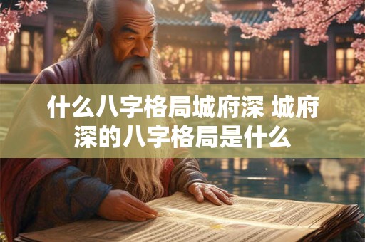 什么八字格局城府深 城府深的八字格局是什么