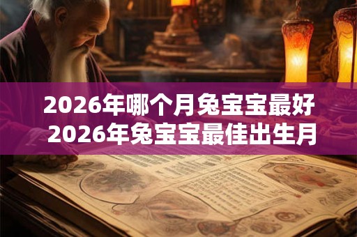 2026年哪个月兔宝宝最好 2026年兔宝宝最佳出生月份