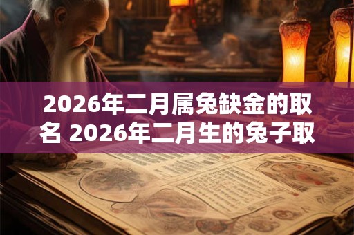 2026年二月属兔缺金的取名 2026年二月生的兔子取什么名字比较好