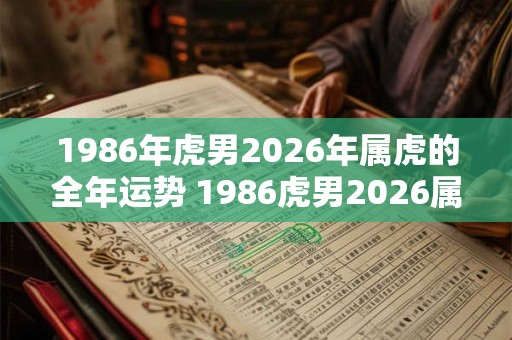 1986年虎男2026年属虎的全年运势 1986虎男2026属虎全年运势如何