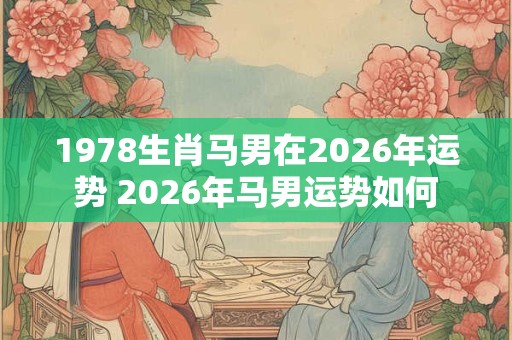 1978生肖马男在2026年运势 2026年马男运势如何