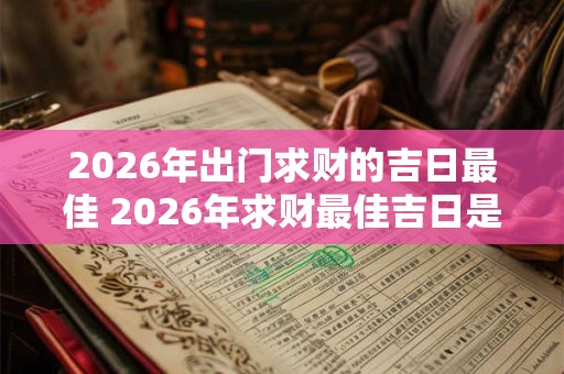 2026年出门求财的吉日最佳 2026年求财最佳吉日是哪一天 2026年出门求财的吉日最佳 2026年求财最佳吉日是哪一天