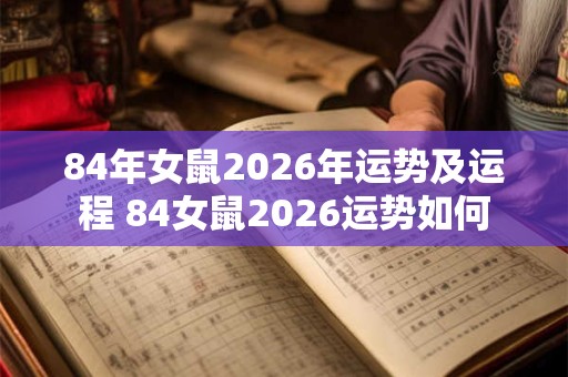 84年女鼠2026年运势及运程 84女鼠2026运势如何 84年女鼠2026年运势及运程 84女鼠2026运势如何
