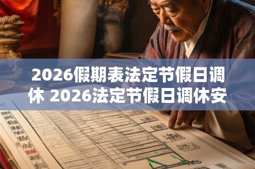 2026假期表法定节假日调休 2026法定节假日调休安排 2026假期表法定节假日调休 2026法定节假日调休安排