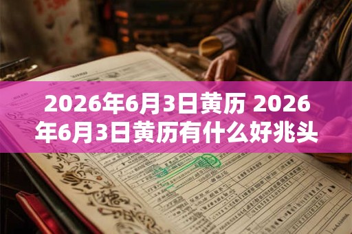 2026年6月3日黄历 2026年6月3日黄历有什么好兆头