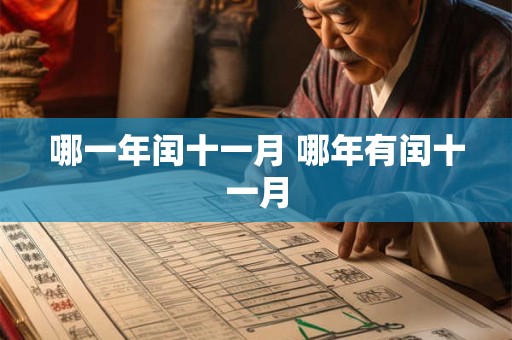 哪一年闰十一月 哪年有闰十一月 哪一年闰十一月 哪年有闰十一月