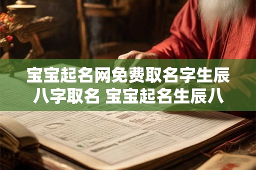 宝宝起名网免费取名字生辰八字取名 宝宝起名生辰八字免费如何取名