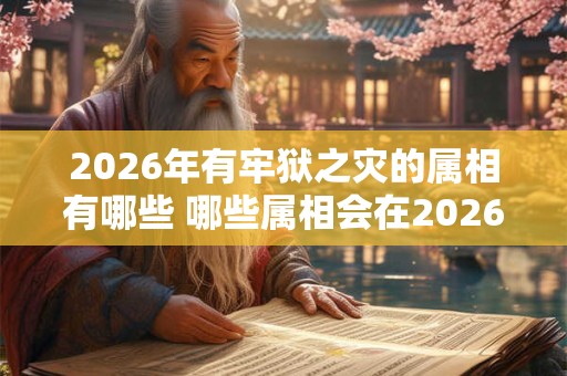 2026年有牢狱之灾的属相有哪些 哪些属相会在2026年面临牢狱之灾 2026年有牢狱之灾的属相有哪些 哪些属相会在2026年面临牢狱之灾
