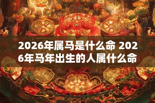 2026年属马是什么命 2026年马年出生的人属什么命 2026年属马是什么命 2026年马年出生的人属什么命