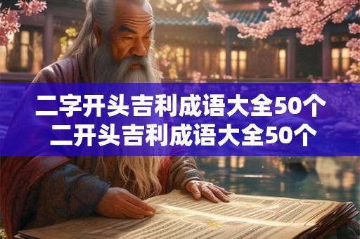 二字开头吉利成语大全50个 二开头吉利成语大全50个你知道吗