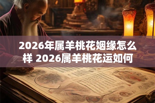 2026年属羊桃花姻缘怎么样 2026属羊桃花运如何 2026年属羊桃花姻缘怎么样 2026属羊桃花运如何