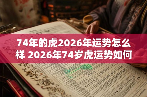 74年的虎2026年运势怎么样 2026年74岁虎运势如何 74年的虎2026年运势怎么样 2026年74岁虎运势如何