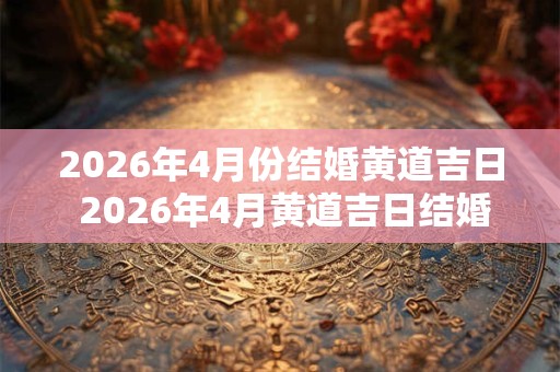 2026年4月份结婚黄道吉日 2026年4月黄道吉日结婚 2026年4月份结婚黄道吉日 2026年4月黄道吉日结婚