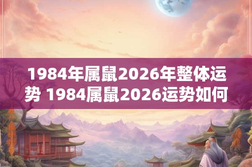 1984年属鼠2026年整体运势 1984属鼠2026运势如何