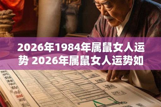 2026年1984年属鼠女人运势 2026年属鼠女人运势如何 2026年1984年属鼠女人运势 2026年属鼠女人运势如何