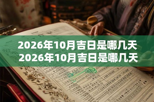 2026年10月吉日是哪几天 2026年10月吉日是哪几天