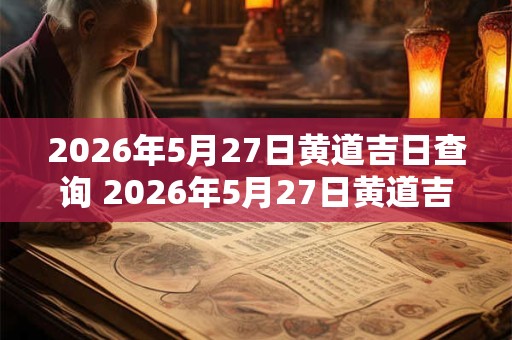 2026年5月27日黄道吉日查询 2026年5月27日黄道吉日
