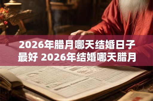 2026年腊月哪天结婚日子最好 2026年结婚哪天腊月最佳