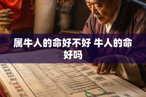 属牛人的命好不好 牛人的命好吗