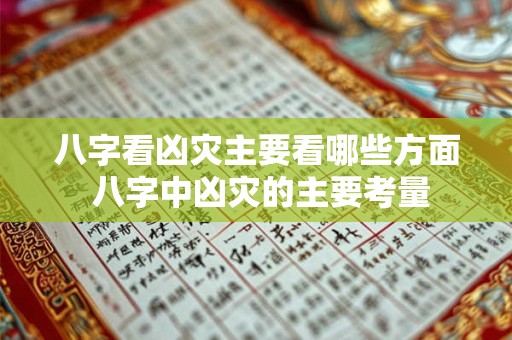 八字看凶灾主要看哪些方面 八字中凶灾的主要考量