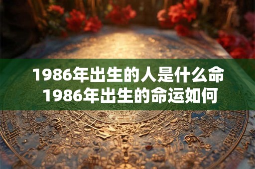 1986年出生的人是什么命 1986年出生的命运如何