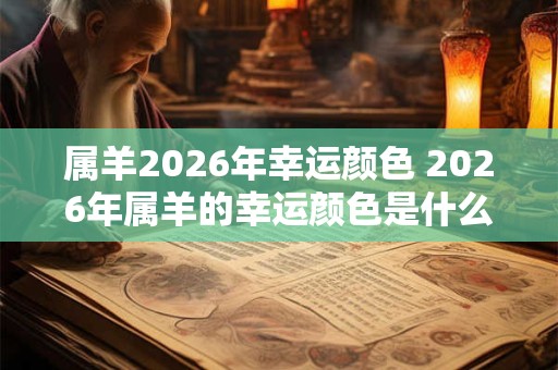 属羊2026年幸运颜色 2026年属羊的幸运颜色是什么
