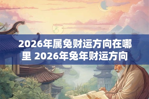2026年属兔财运方向在哪里 2026年兔年财运方向 2026年属兔财运方向在哪里 2026年兔年财运方向