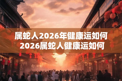 属蛇人2026年健康运如何 2026属蛇人健康运如何 属蛇人2026年健康运如何 2026属蛇人健康运如何