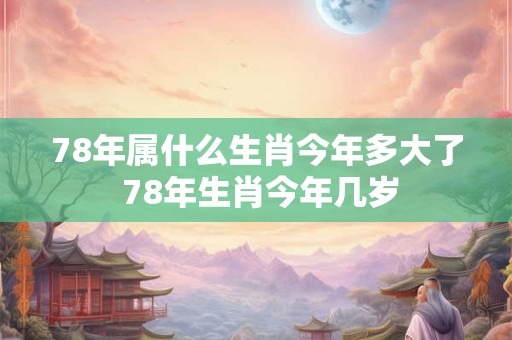 78年属什么生肖今年多大了 78年生肖今年几岁