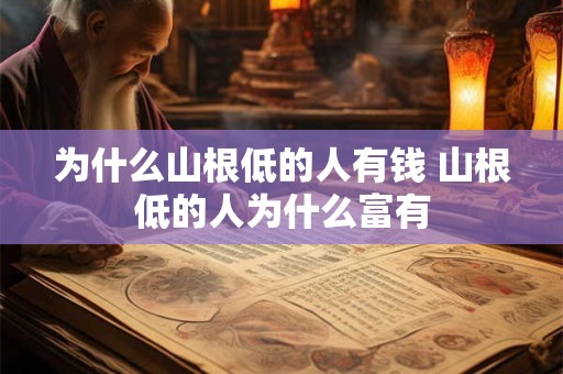 为什么山根低的人有钱 山根低的人为什么富有 为什么山根低的人有钱 山根低的人为什么富有