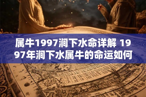 属牛1997涧下水命详解 1997年涧下水属牛的命运如何
