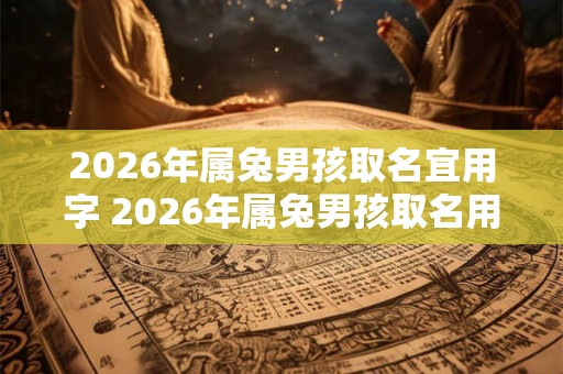 2026年属兔男孩取名宜用字 2026年属兔男孩取名用什么字