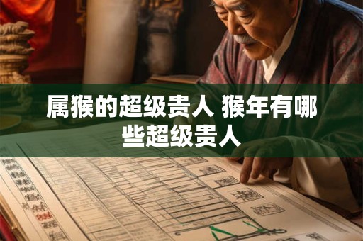 属猴的超级贵人 猴年有哪些超级贵人 属猴的超级贵人 猴年有哪些超级贵人