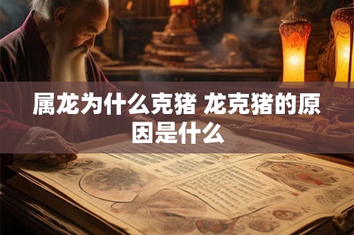 属龙为什么克猪 龙克猪的原因是什么 属龙为什么克猪 龙克猪的原因是什么