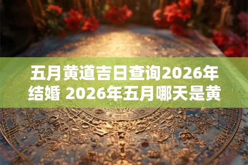 五月黄道吉日查询2026年结婚 2026年五月哪天是黄道吉日结婚