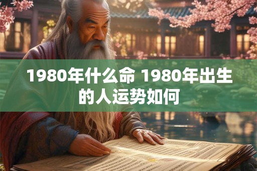 1980年什么命 1980年出生的人运势如何