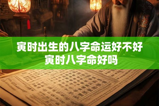 寅时出生的八字命运好不好 寅时八字命好吗 寅时出生的八字命运好不好 寅时八字命好吗
