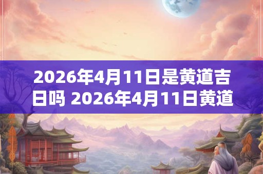 2026年4月11日是黄道吉日吗 2026年4月11日黄道吉日吗
