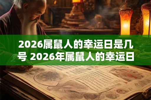 2026属鼠人的幸运日是几号 2026年属鼠人的幸运日是哪天 2026属鼠人的幸运日是几号 2026年属鼠人的幸运日是哪天