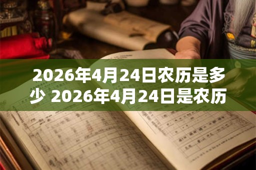 2026年4月24日农历是多少 2026年4月24日是农历几月几日 2026年4月24日农历是多少 2026年4月24日是农历几月几日