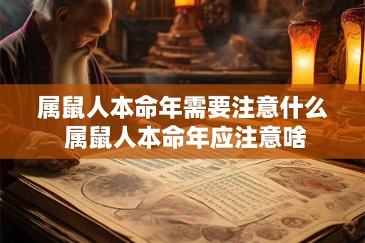 属鼠人本命年需要注意什么 属鼠人本命年应注意啥